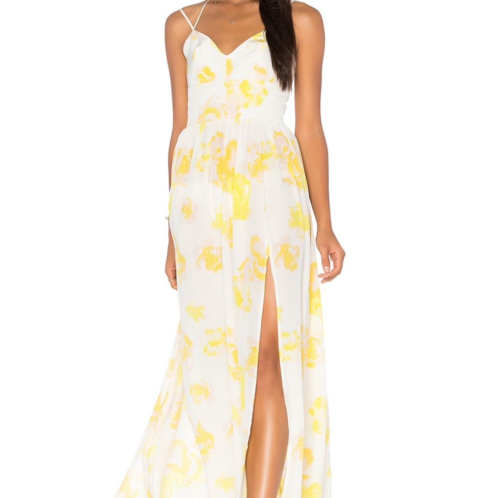Amanda Uprichard Rio Maxi Dress in Yellow Rose